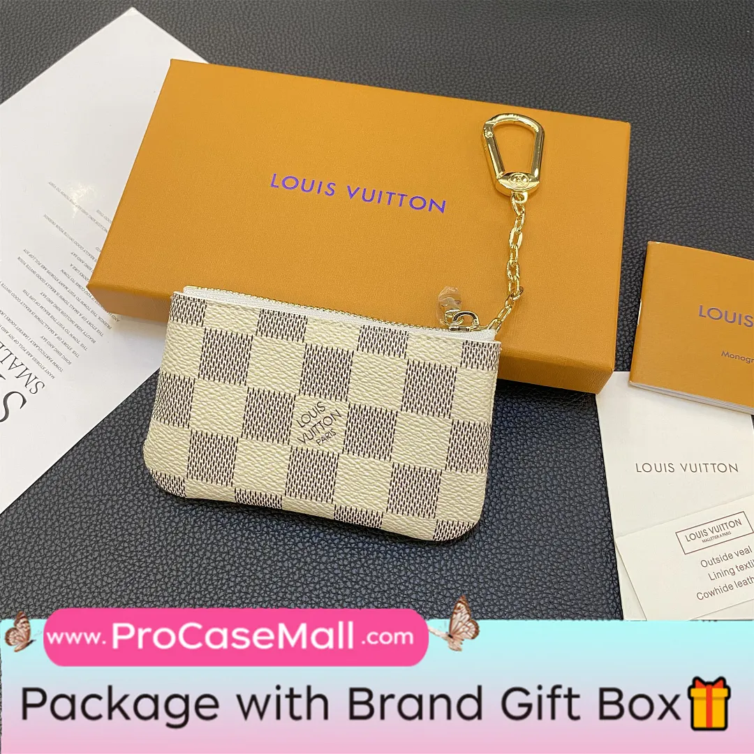 Louis Vuitton Monogram Canvas Leather Coin Purse Checkerboard Wallet