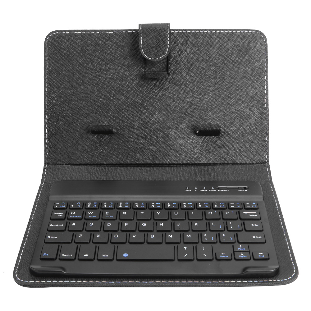 

Portable PU Leather BT Bluetooth Keyboard Case for iPhone Android Phone, Black, 501 Original