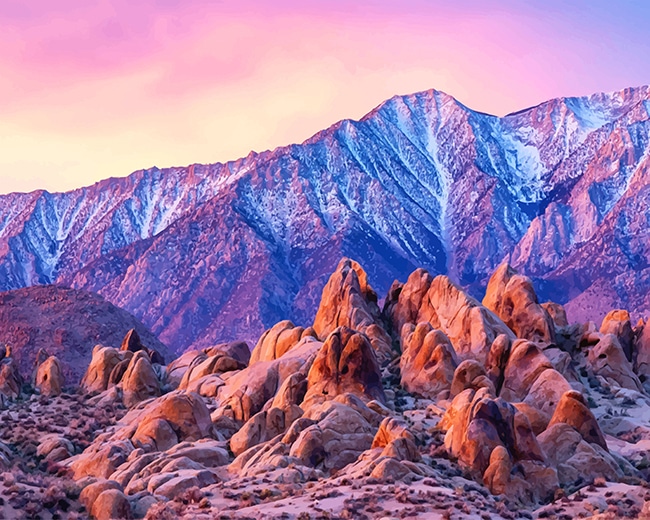 

Alabama Hills Eastern Sierra California – Paint By Numbers - 40*50CM, 501 Original