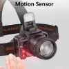 Strong headlight super bright charging head mounted induction outdoor fishing special outdoor laser long-range lighting
