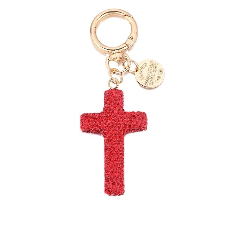 Cute Cross Clay Unisex Bag Pendant Keychain