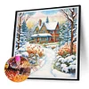 Diamond Painting -DIY Round Drill Winter Snow House