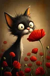 Luxury AB Velvet Diamond Painting Kit - Cat's Rose