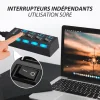Concentrateur USB Haute Vitesse &agrave; Plusieurs Ports avec Interrupteurs Ind&eacute;pendants