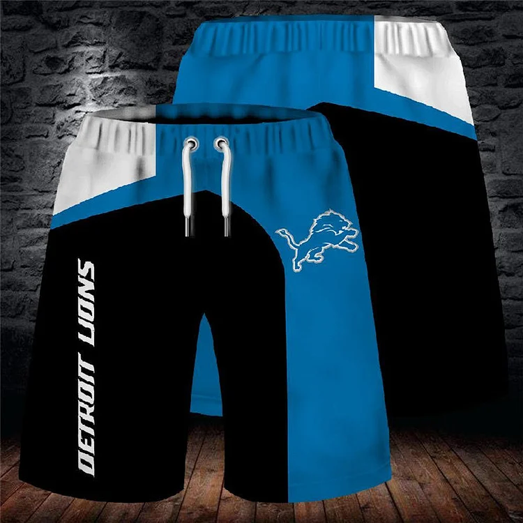 Detroit Lions Summer Beach Shorts