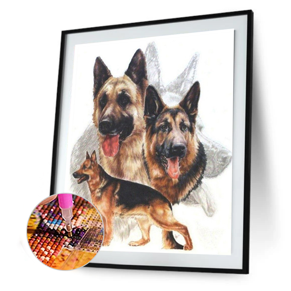 

(Multi Size) German Shepherd - Square Drill Diamond Painting, 20x30cm, 501 Original