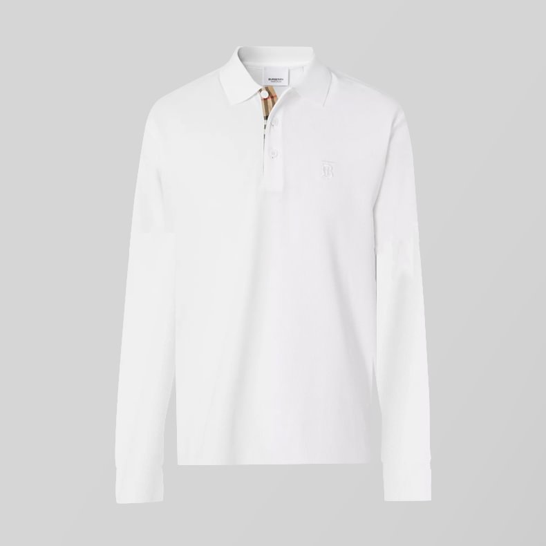 Embroidered Long Sleeve Polo Shirt