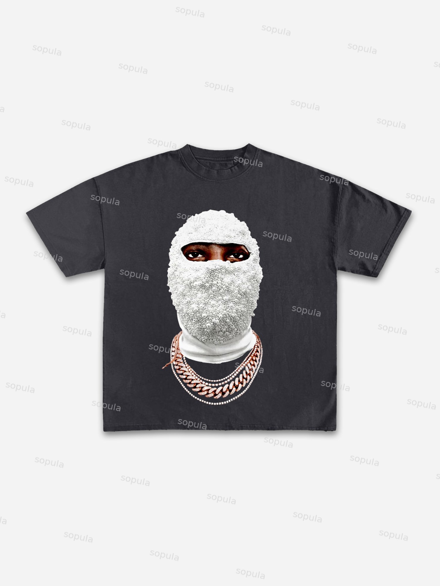 Jewelry Portrait Print Cotton T-shirt