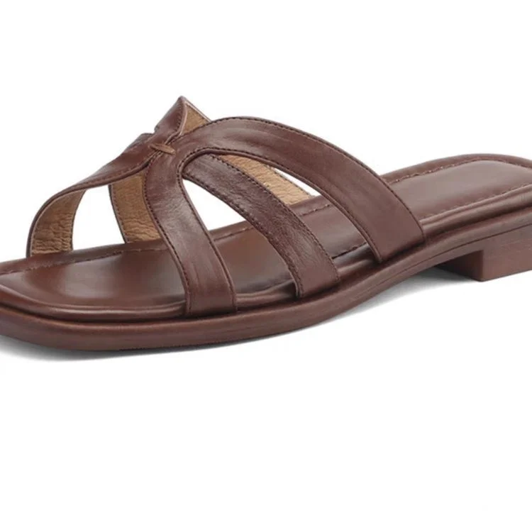 Wongn Wongn 2023 New Fashion Women's Shoes Hollow Out One-Word Outside Wear Flat Slippers Cool Drag Female Hot Style