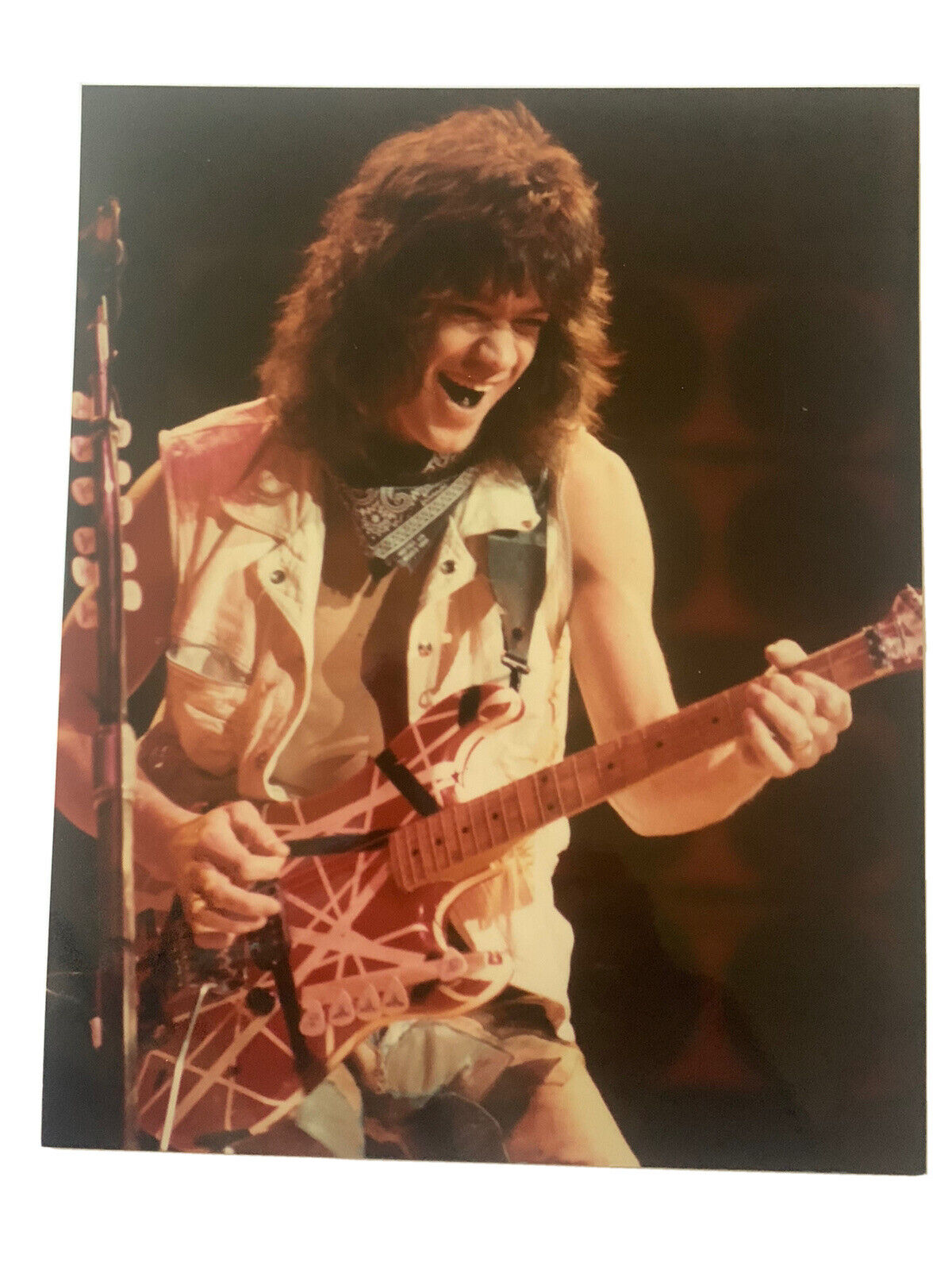 Eddie Van Halen Vintage Live 8x10 Concert Photo Poster painting #1