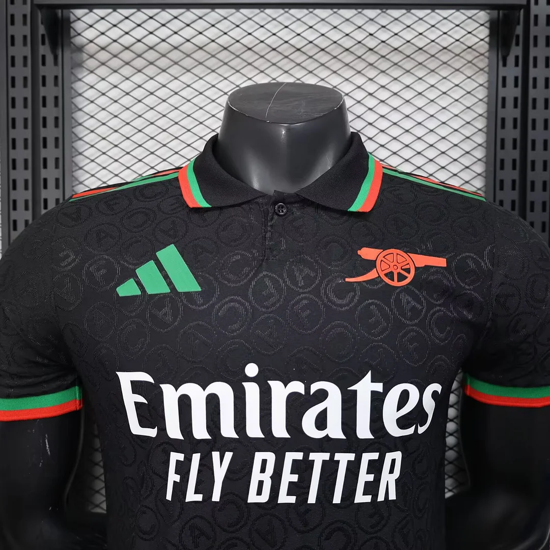 25/26 Arsenal Special Edition Black Player Version Football T-Shirt Thai Quality