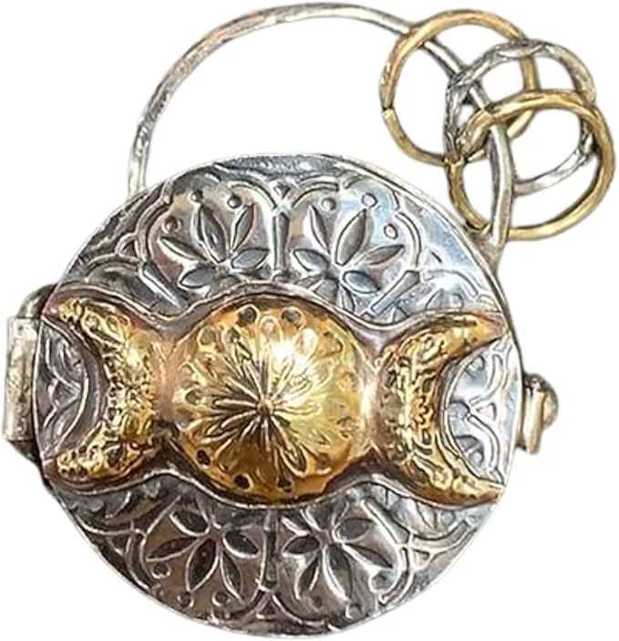 Triple Moon goddess Spell Locket for Store Powerful Words