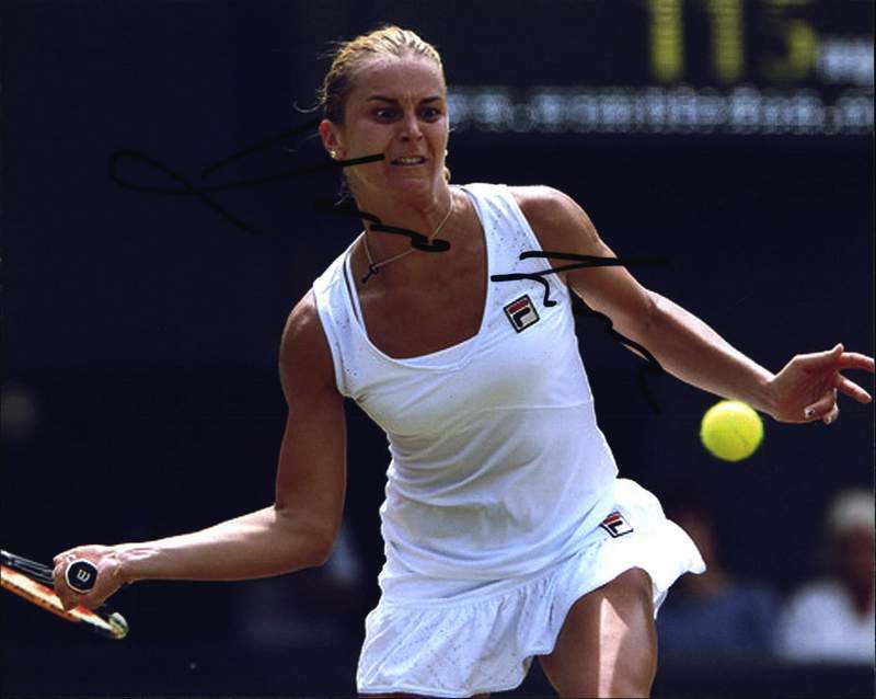 Karolina Sprem signed tennis 8x10 Photo Poster painting W/Certificate Autographed (A0008)