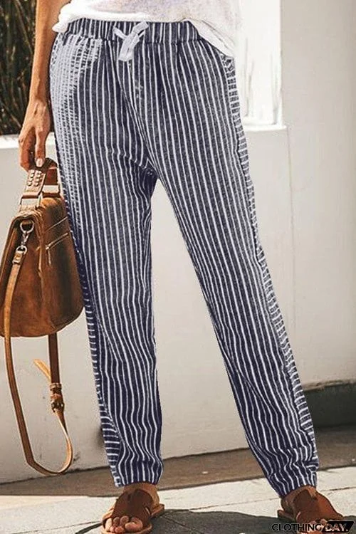 Casual Loose Lace Up Pants