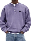 Men's Casual Loose-Fitting Crew Neck Sweatshirt