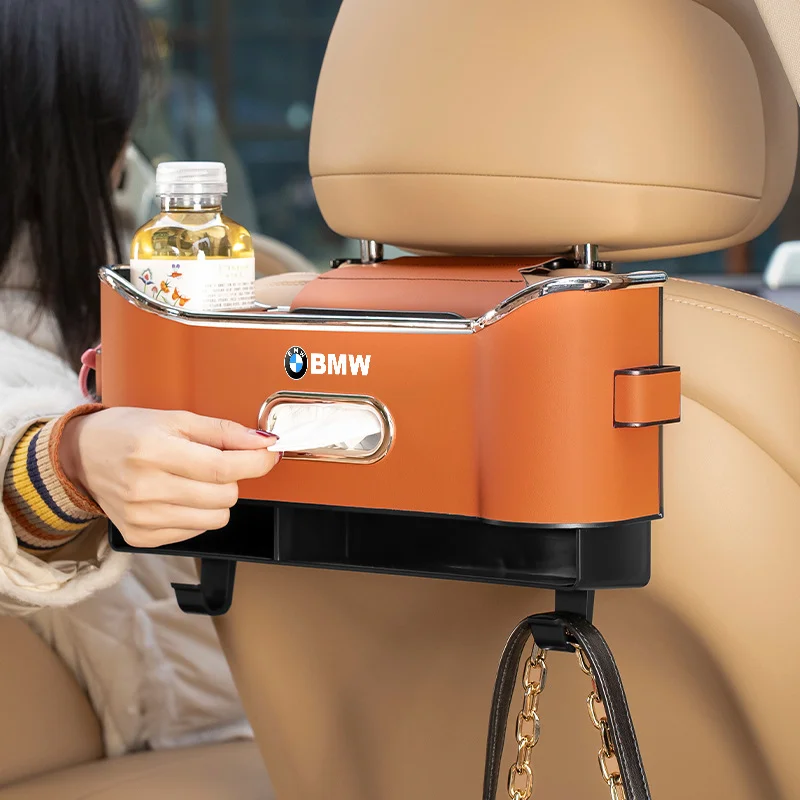 Car seat back multifunctional storage box