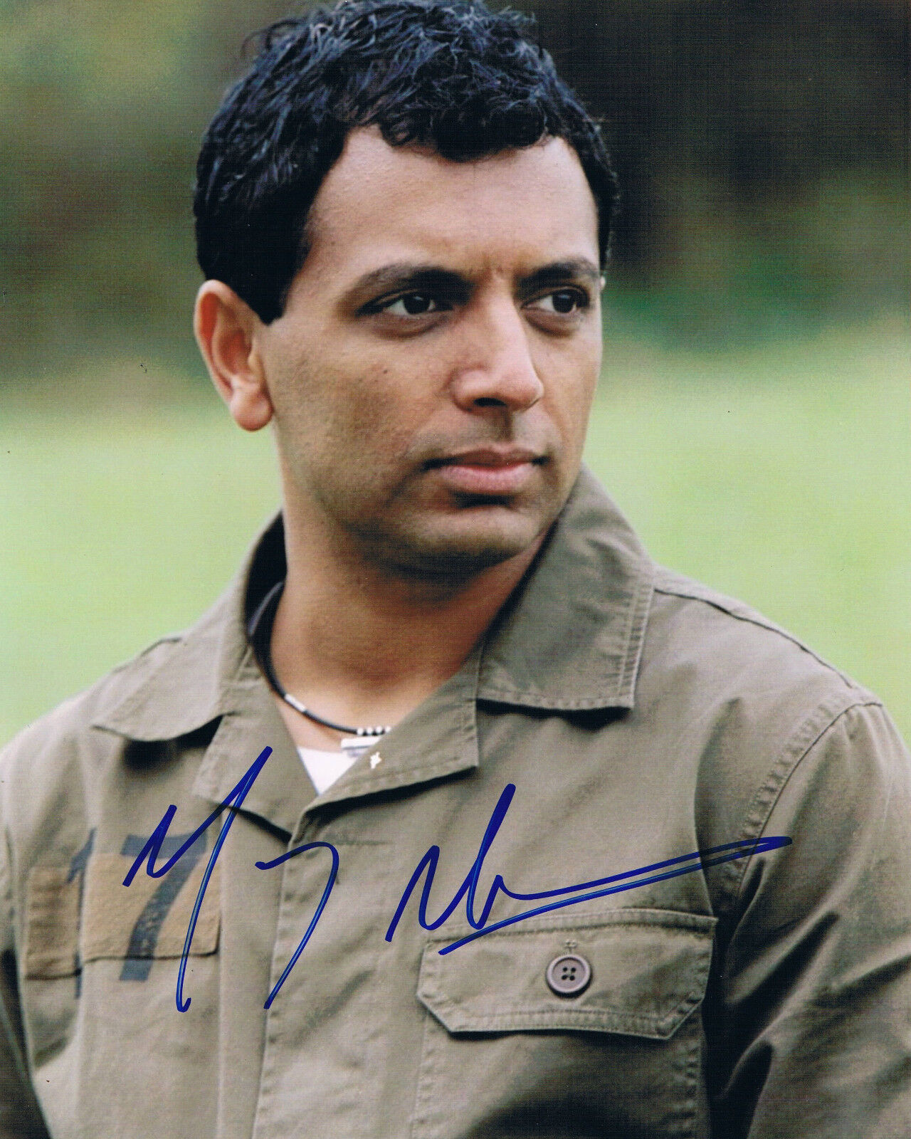 M. Night Shyamalan 1970- genuine autograph 8x12 Photo Poster painting signed In Person director