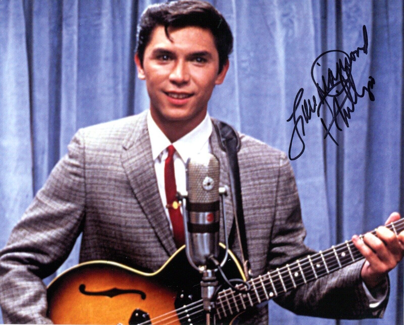 Actor Lou Diamond Phillips signed LA BAMBA 8x10 movie Photo Poster painting