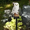 LED Resin Simulation Animal Lawn Ground Plug Lamp Weatherproof Solar Figures Energy-Saving Lighting Easy To Use for Outdoor Patio Yard Balcony Courtyard