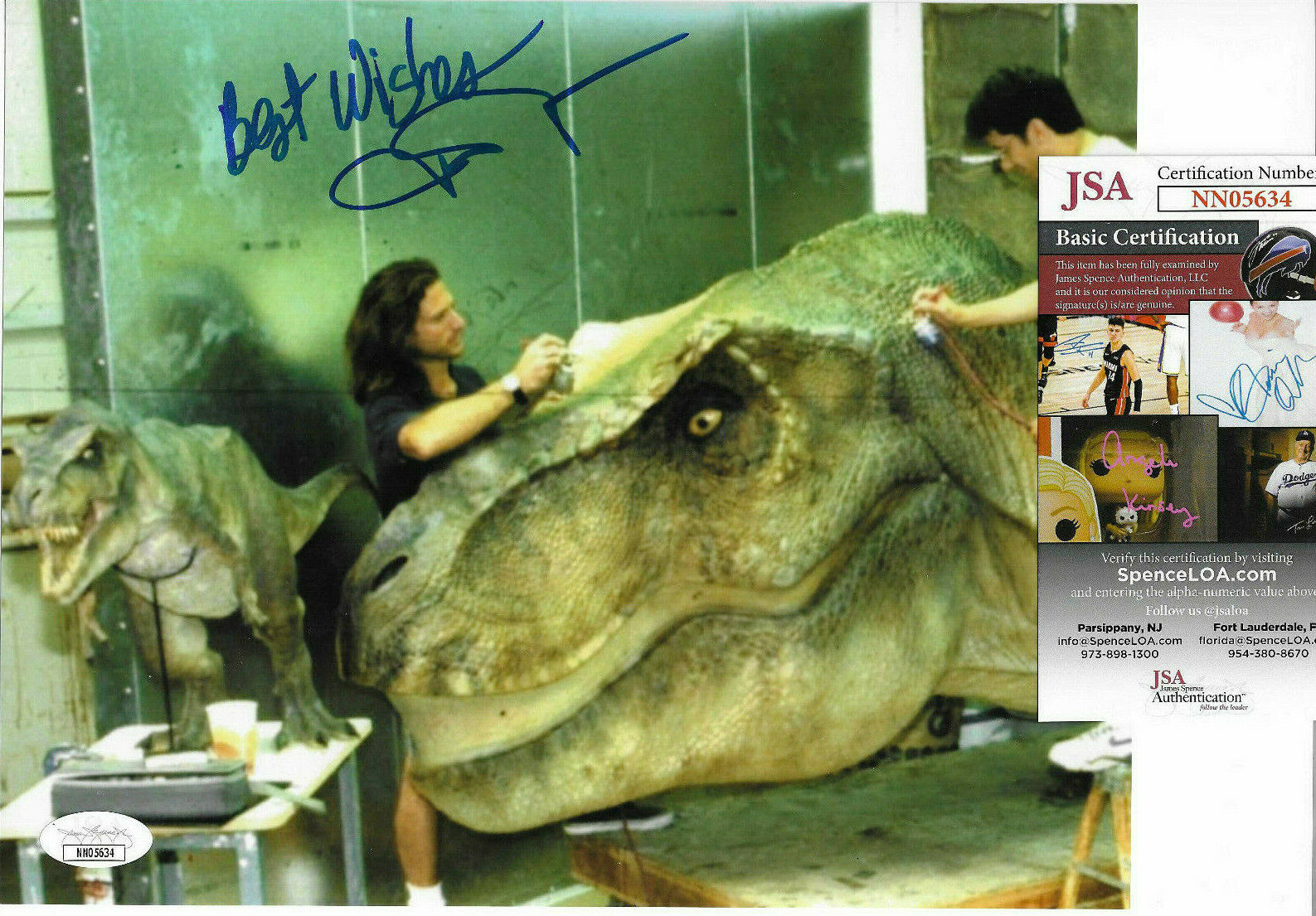 John Rosengrant Signed 8x10 Photo Poster painting Autographed, Jurassic Park, T-Rex, JSA COA