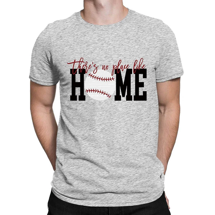 These is no place like home baseball Short Sleeve Print T-Shirt-00257-Annaletters