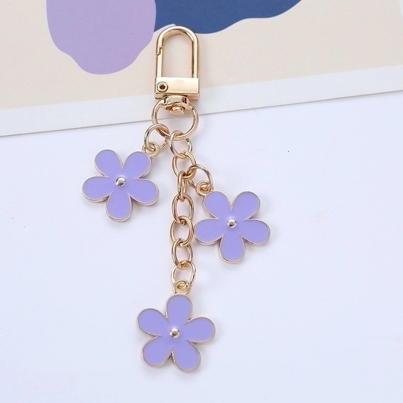 Sweet Flower Alloy Unisex Keychain