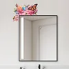 Flowers Butterflies 5D DIY Wooden Diamond Painting Door Topper for Party (Left)