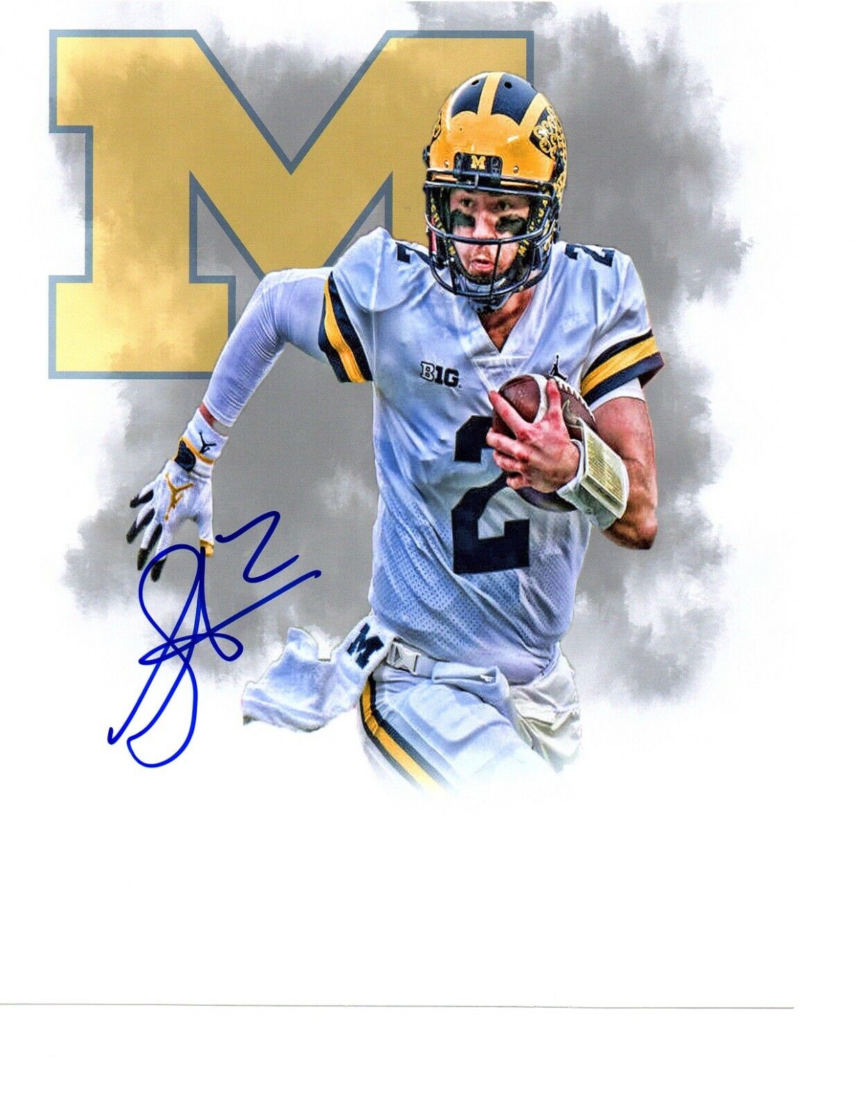 Shea Patterson Michigan Wolverines signed autographed 8x10 football Photo Poster painting &CARD!