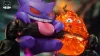 Gengar & Calcifer with LED - Pokemon Howl's Moving Castle Resin Statue - MMLAND Studio