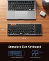 Tri-fold Bluetooth Keyboard Tablet Phone Universal Wireless Bluetooth Keyboard Portable Plaid Leather Tri-fold Keyboard
