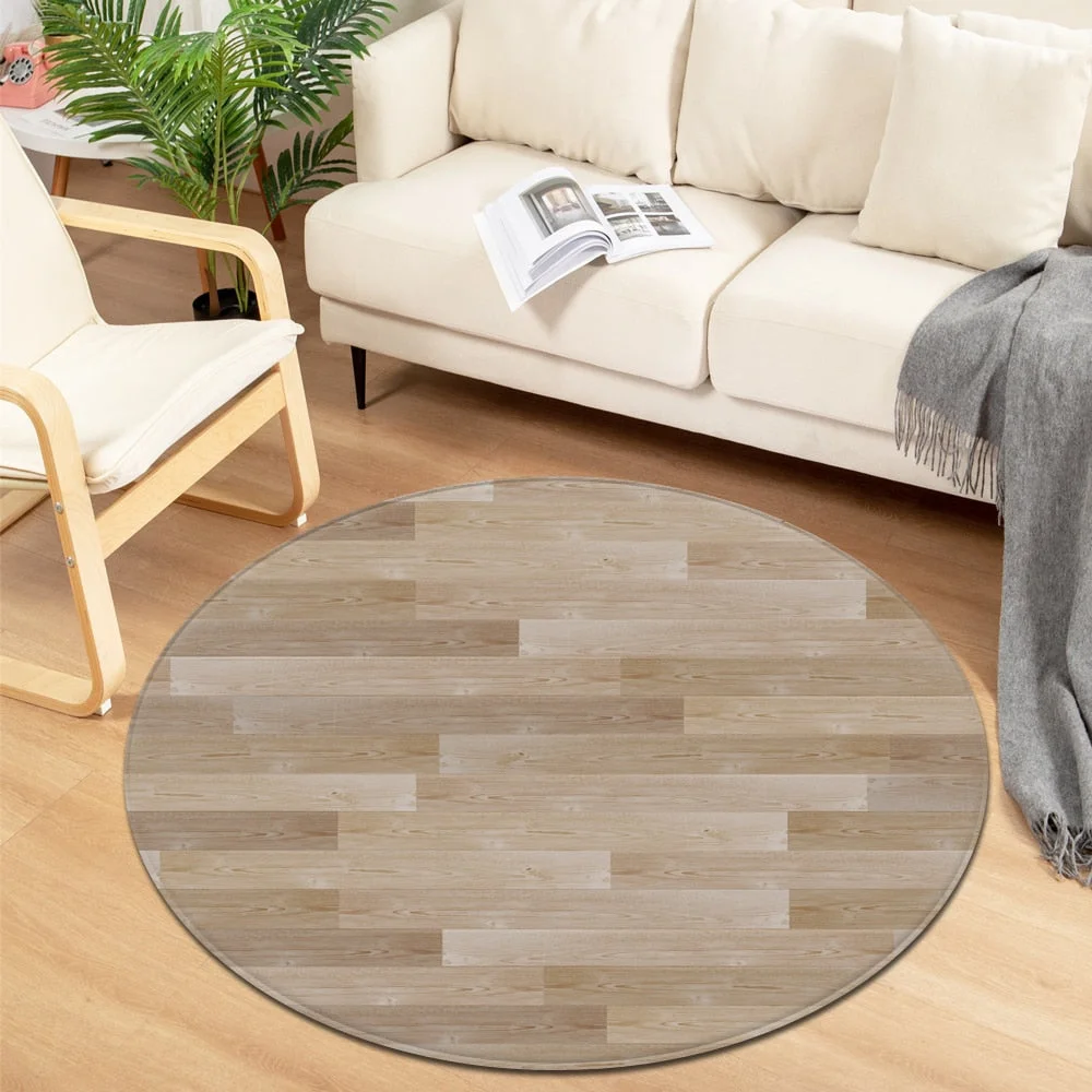 Modern Round Carpet Children Bedroom Bedside Mat Living Room Chair Large Carpet Home Kids Room Decorative Anti-Slip Floor Rugs