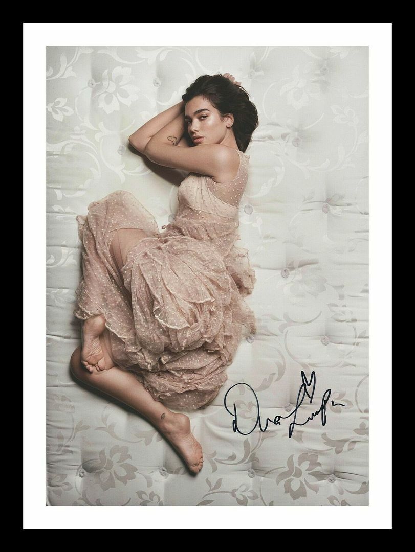 Dua Lipa Autograph Signed & Framed Photo Poster painting 2