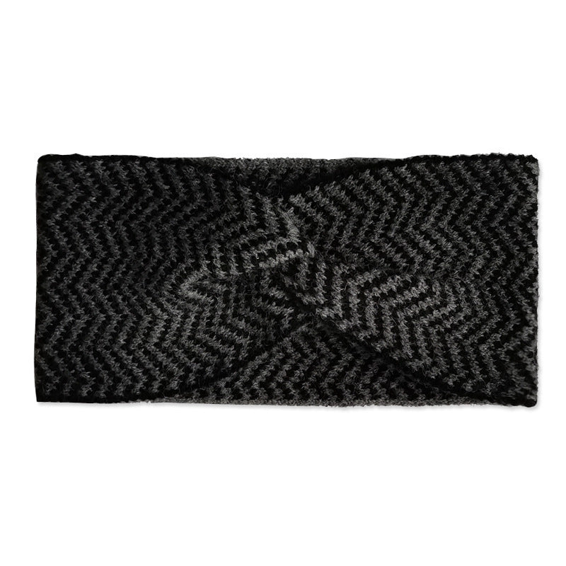 Women’s Elegant Stripe Knit Hair Band