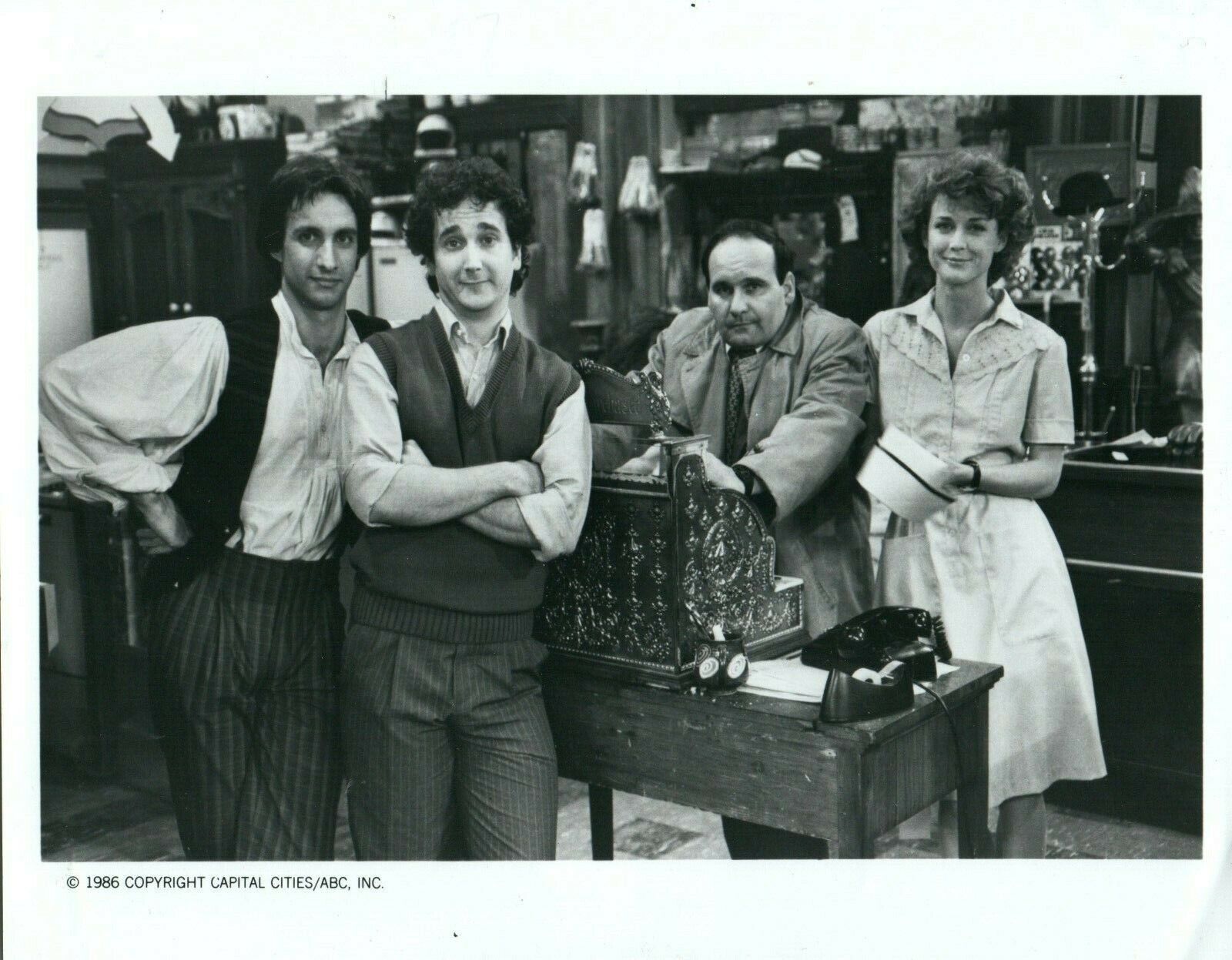 BRONSON PINCHOT MARK LINN BAKER 7x9 Promo Press Photo Poster painting PERFECT STRANGERS TV Show