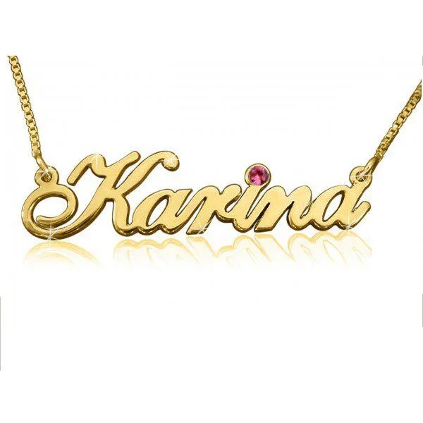 Personalized Name Necklace Custom Nameplated Necklace in Gold Classic Name Chain
