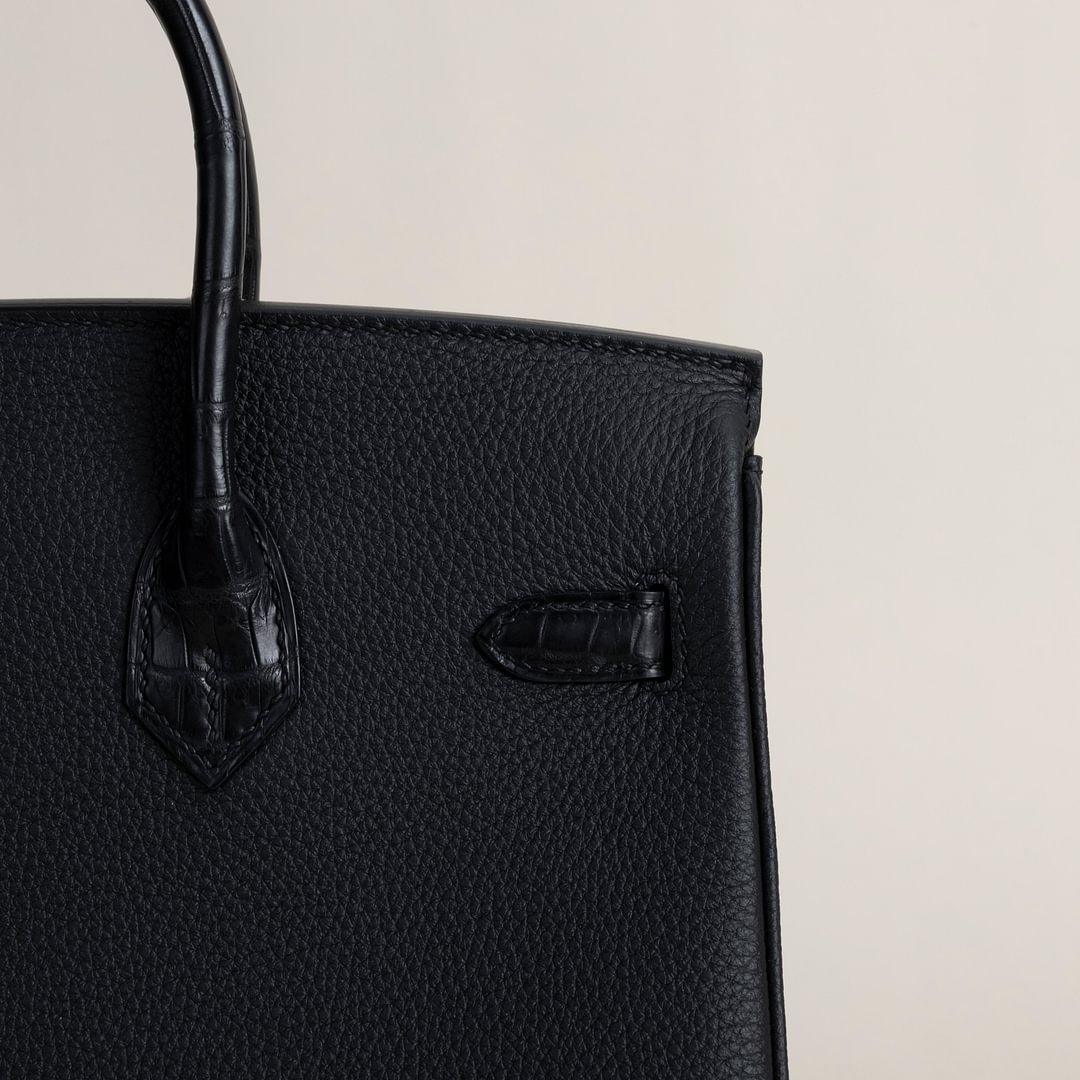 Birkin 25cm Touch Togo/ Nile crocodile 89 Noir PHW