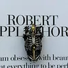 Original S925 Sterling Silver Bone Sword Angel Skull Pendant