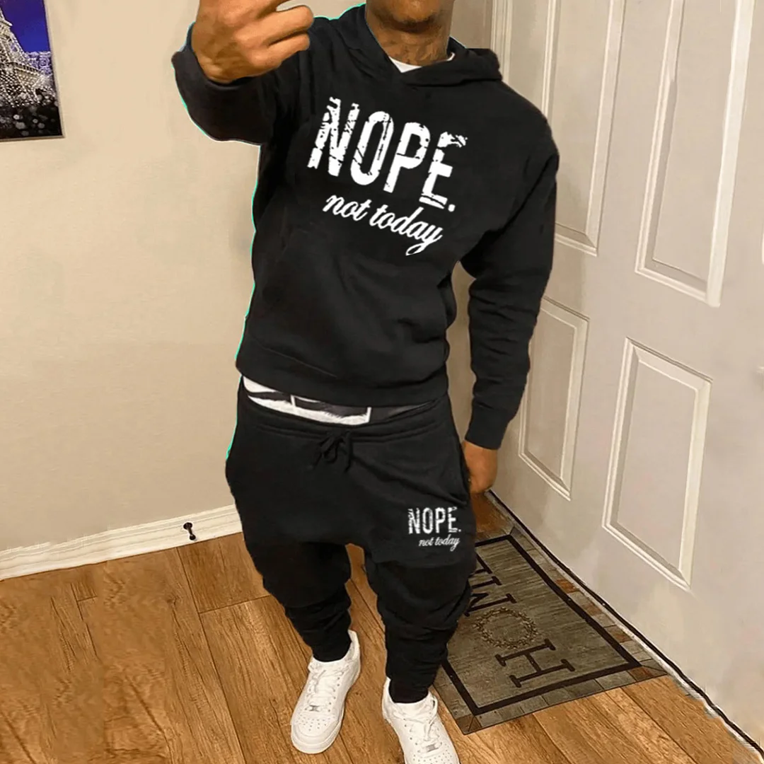 Nope Not Today Print Two-Piece Set