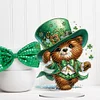 Acrylic Special Shape St. Patricks Day Bear Diamond Painting Tabletop Ornament