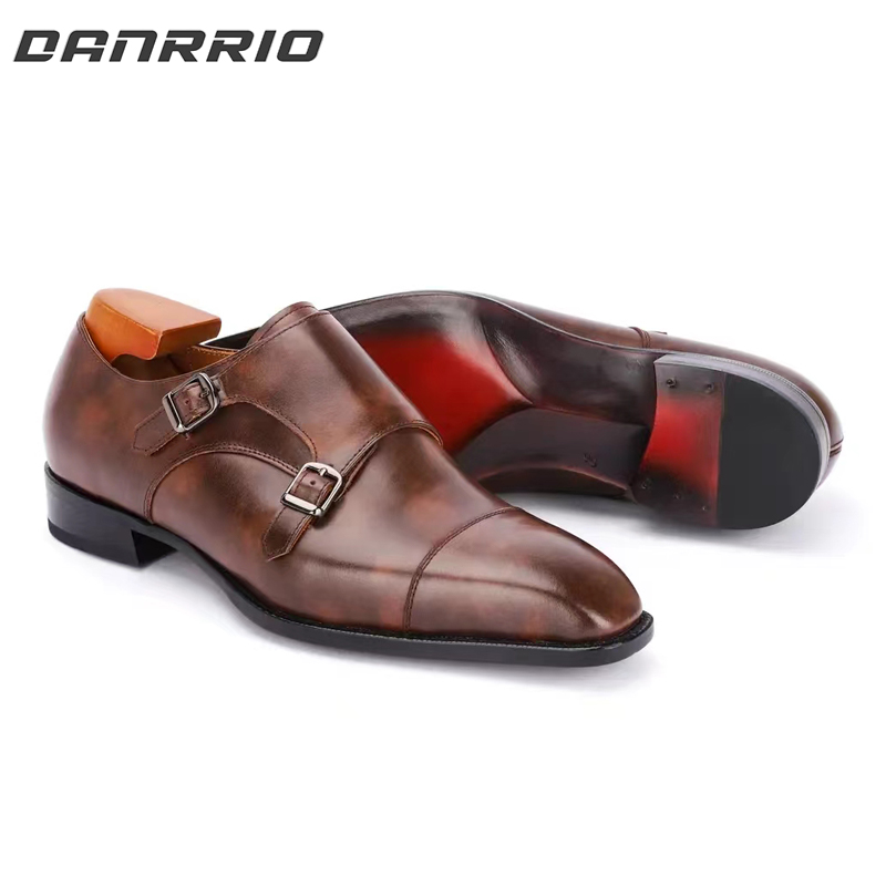 DANRRIO Goodyear Craft Cow Leather Sole Monk Shoes|Piano Bottom British Style Business Leather Shoes DANRRIO.COM DANRRIO