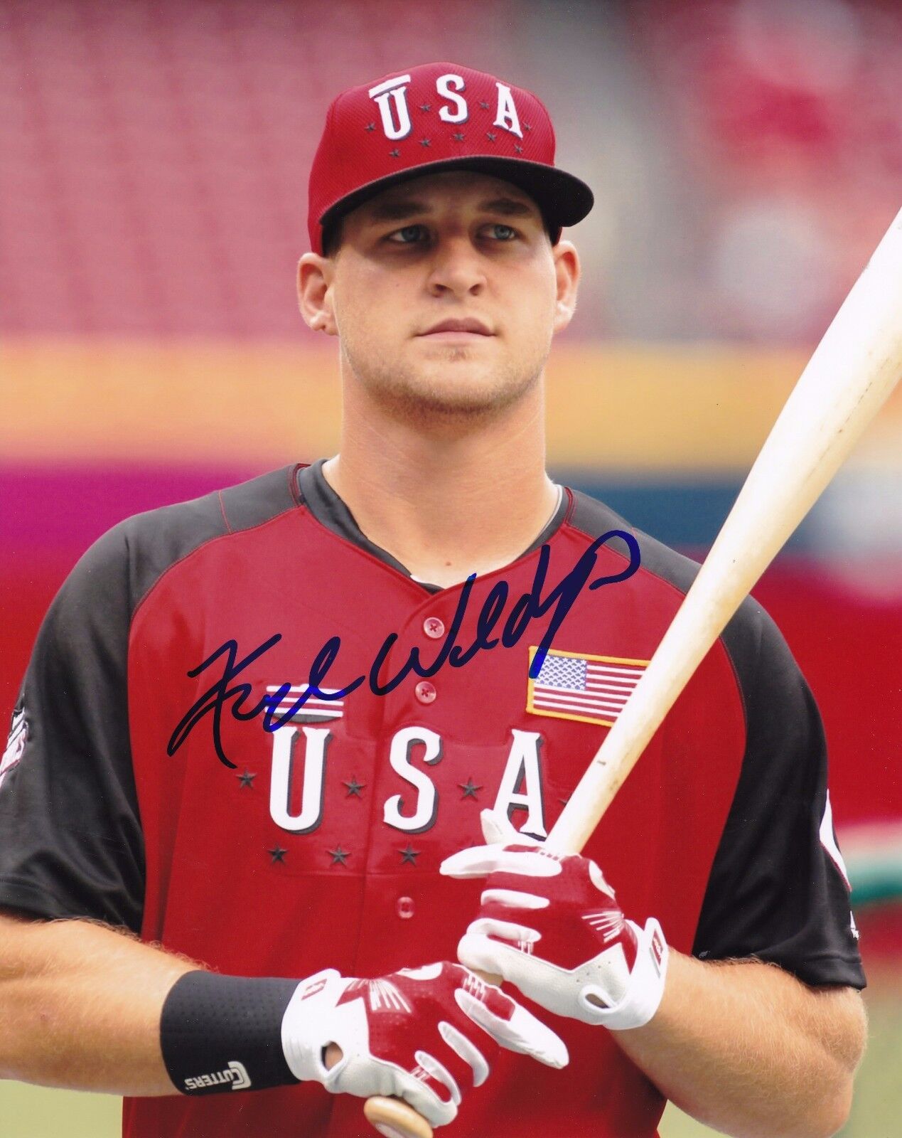 Kyle Waldrop autographed 8x10 Futures Game Cincinnati Reds#S491
