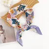 Colorful Design 70x70xm Floral Silky Scarf