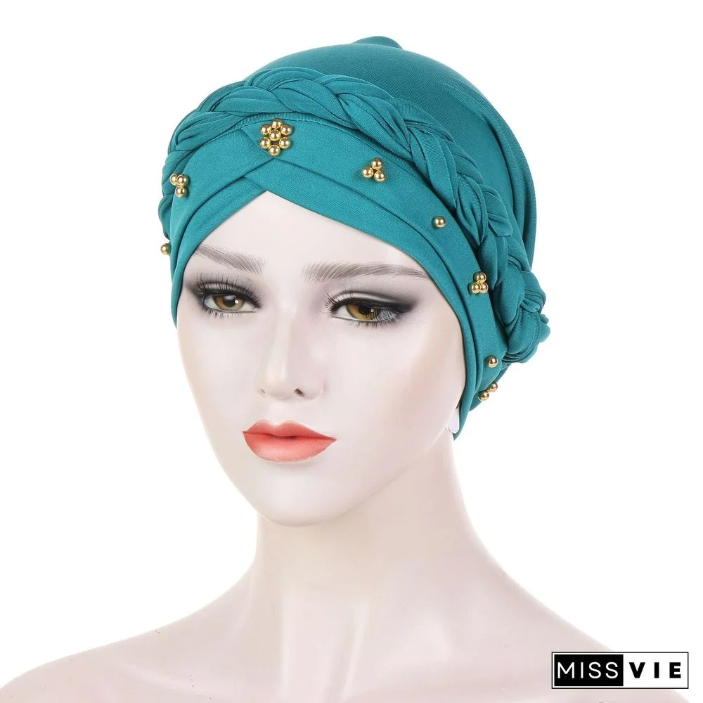 Women's Floral Printed Muslim Turban Hat Cap