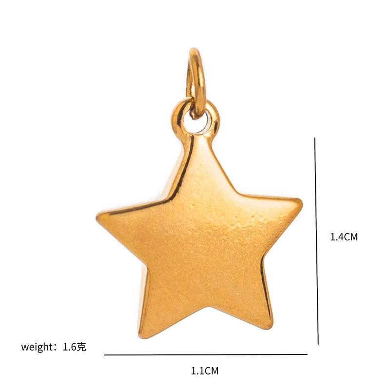3 Pieces 11 * 14mm 9*23mm 304 Stainless Steel Geometric Star Butterfly Polished Pendant Jewelry Accessories