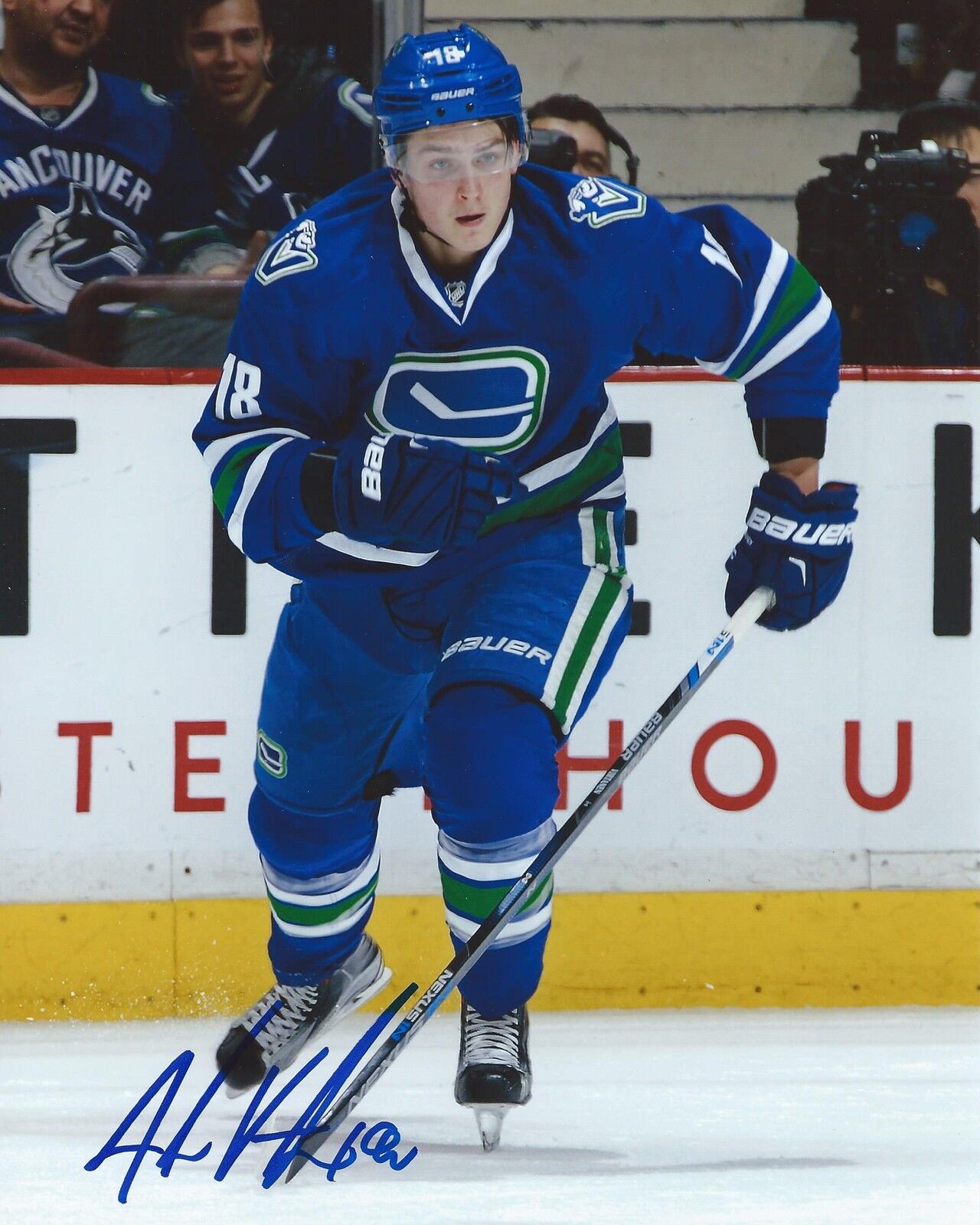 Jake Virtanen Signed 8×10 Photo Poster painting Vancouver Canucks Autographed COA D