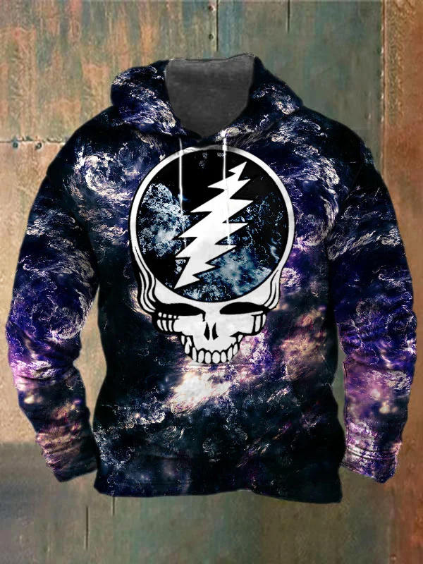 Unisex Skull Print Heavyweight Hoodies