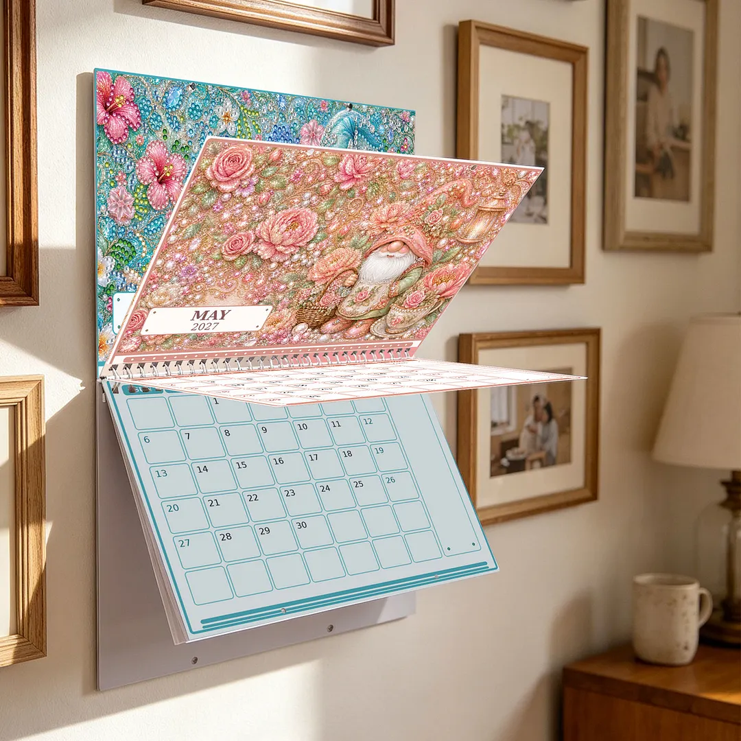 2027 Goblins DIY Diamond Painting Calendar for Adults Wall Ornaments Diamonds Arts Dates 11.81x9.45 Inch Gem Painting Art Walls Date for Home Business Office Planning Decor
