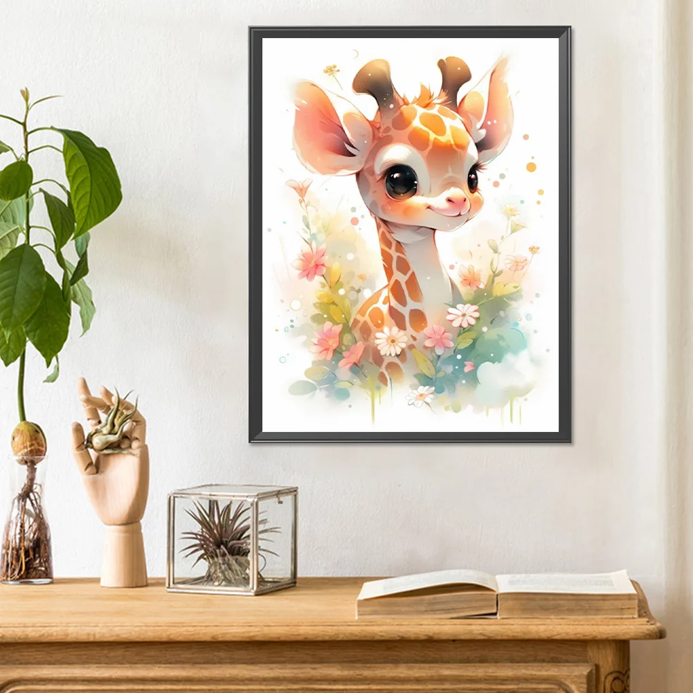 Diamond Painting - Full Round Drill - Giraffe(Canvas|30*40cm)