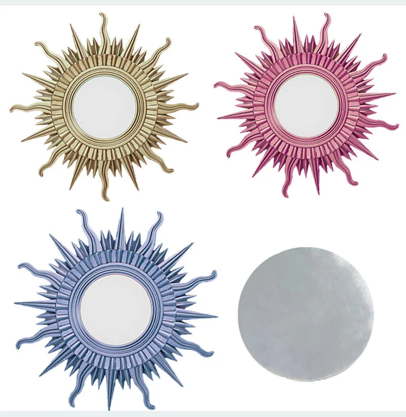 Sunglasses Sun And Moon Mirror Mural Wall Plaster Decoration Silicone Mold