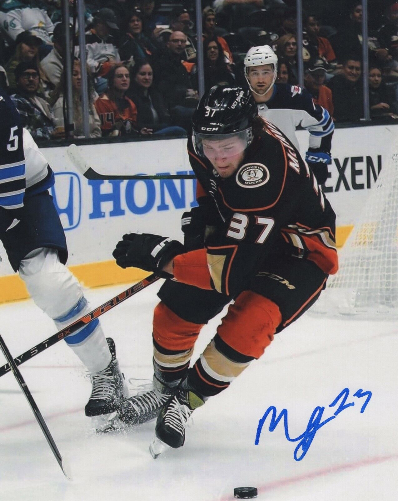 MASON MCTAVISH SIGNED AUTOGRAPH ANAHEIM DUCKS 8X10 Photo Poster painting PROOF